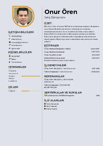 Satış Danışmanı CV Örnekleri cv indir
